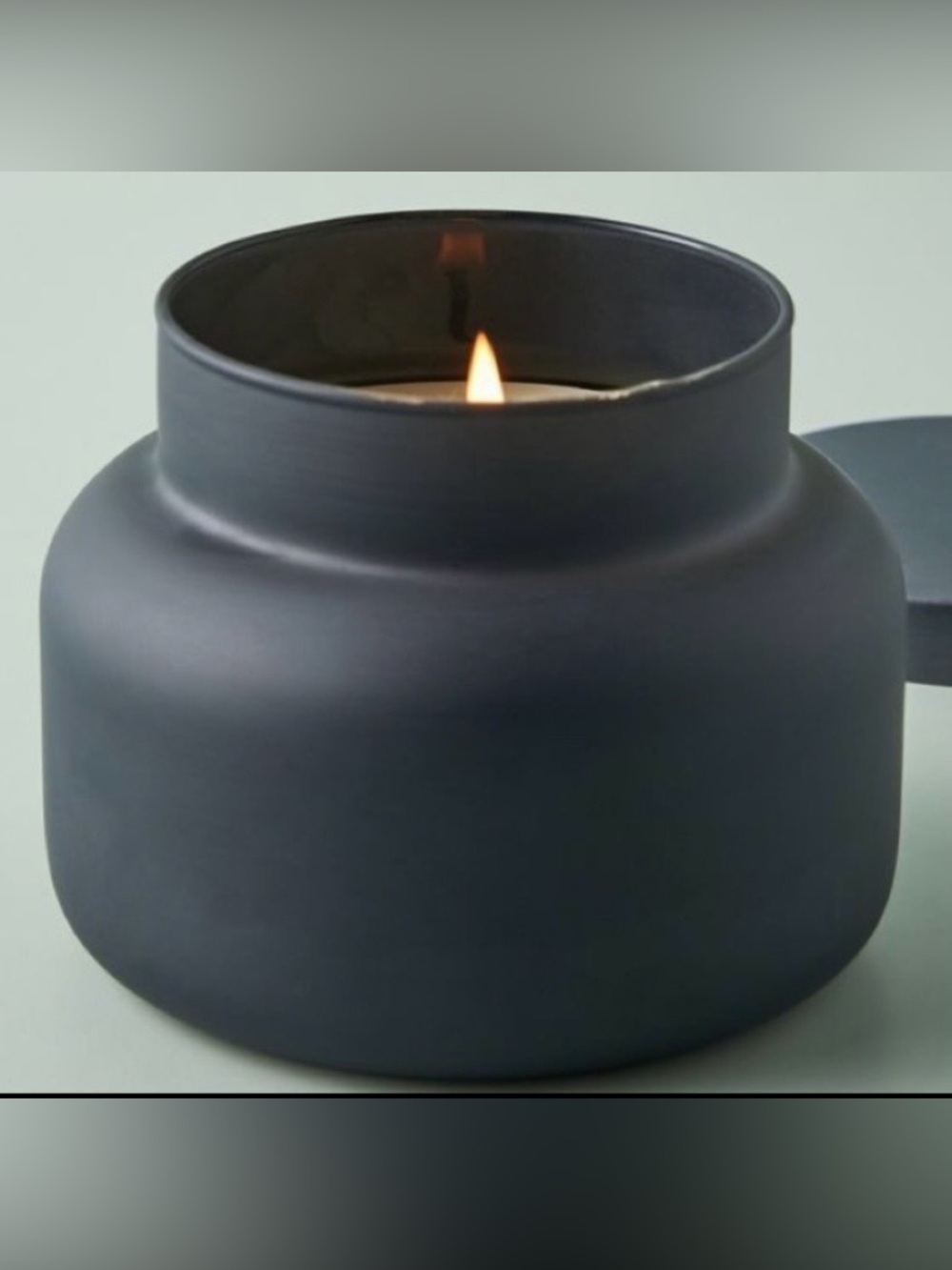 Anthropologie Capri Blue Matte Black Jar Candle